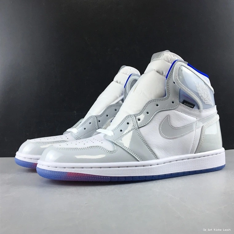 High Retro CK6637-104 Jordan 1  Racer White Zoom Blue 0923
